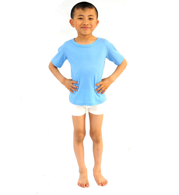Children's 100% easy-care Merino wool shirt and pants