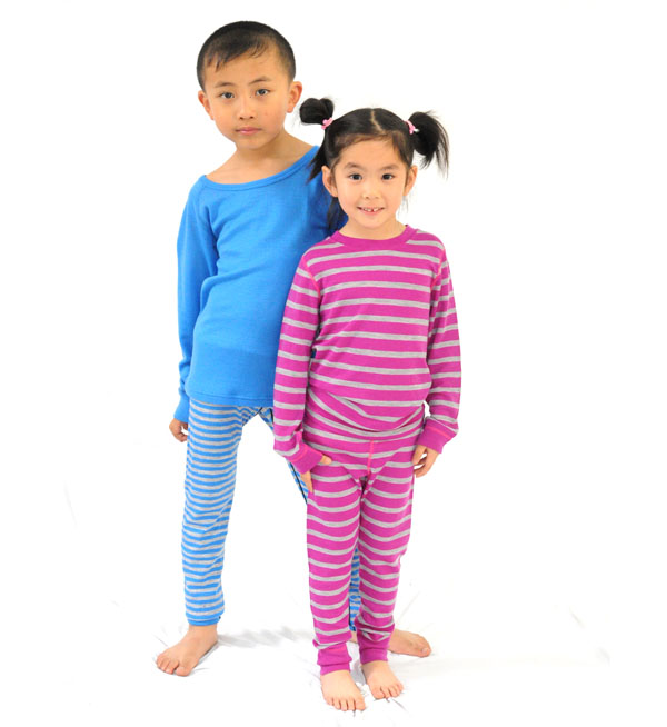 Children's 100% easy-care Merino wool fitted siblings